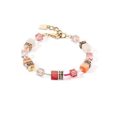 Coeur De Lion GeoCUBE&reg; Iconic Precious Bracelet in Red &amp; Beige

...