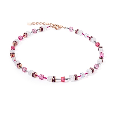 Coeur De Lion GeoCUBE&reg; Iconic Nature Necklace in Pink and White 
...