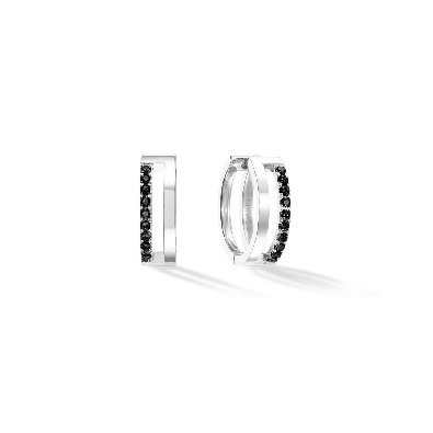 Coeur De Lion
ETERNAL UNITY Hoop Earrings 
Black/Steel

The ETE...