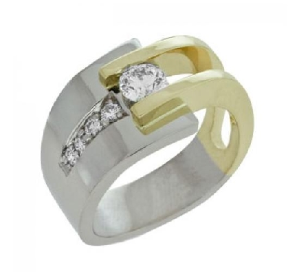14KT WG/YG Canadian Diamond Ring .43ctw
CAD# C-DR034-41  0.34  SI1...