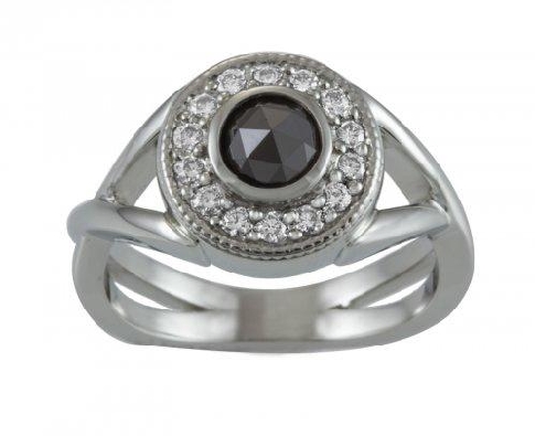 Black Diamond Ring 0.88ctw
14KT WG
Center Stone - 0.60ct
SS: 0.2...