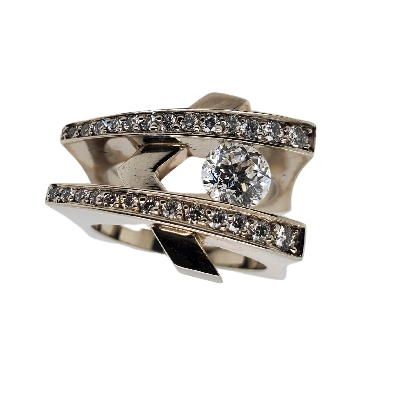 Right-Hand  Sirius Star  Canadian Diamond Ring  14KT WG 
1.136ctw...