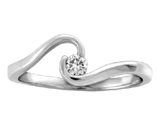 Mini Diamond Ring 0.15ct  in 10KT White Gold

* Ring sizing charg...