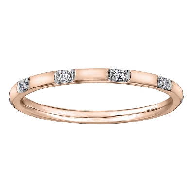 From the Chi Chi Collection&trade; - Diamond Stackable Band in 10KT Ros...