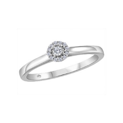 Canadian Diamond Ring 0.071ctw
10KT White &amp; Pink Gold  (Pictured i...