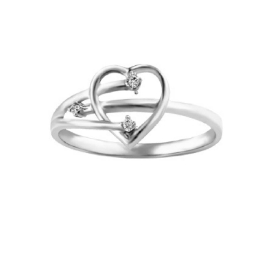 Diamond Heart Ring 0.015ctw
10KT White Gold

* Sizing not includ...