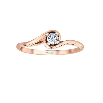 I Am Canadian Diamond Ring 0.16ct
10KT Rose &amp; White Gold

CAD Di...