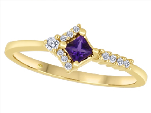 Canadian Diamond &amp; Amethyst Ring 0.064ct
10KT White Gold (Pictured...