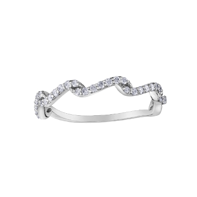 Diamond Ring 0.20ctw - Wear alone or stack them!
14KT White Gold  