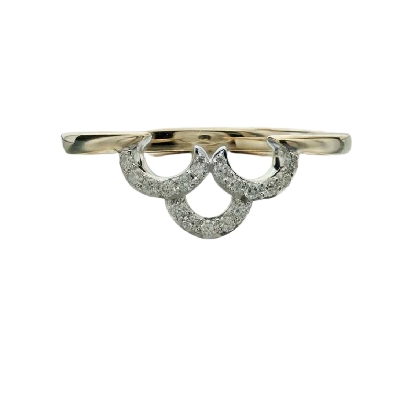 Diamond Ring in 10KT Yellow and White Gold  0.102ctw  