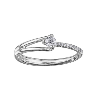 10KT WG Canadian Diamond Ring 0.16ctw 
CD#MLR995194  0.122ct   IMP...