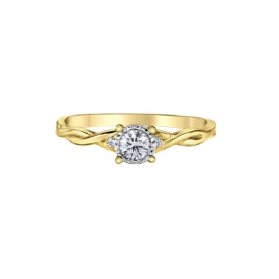Mini Diamond  Ring 
0.20ctw
10KT Yellow and White Gold  