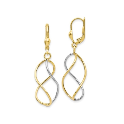Leslie s Two-Tone Leverback Earrings
10KT Yellow with White Rhodiu...