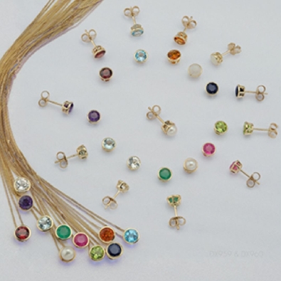 Birthstone Earrings (All Months Excluding May; July and Sept)
10KT...