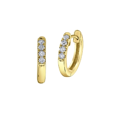 Canadian Diamond Hoops From The  I Am Canadian  Collection 0.24ctw...
