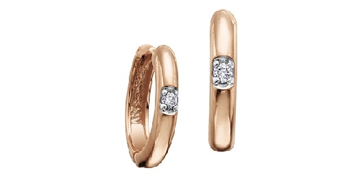 Canadian Diamond Hoop Earrings in 10KT Rose Gold
0.053ctw
MLR7039...