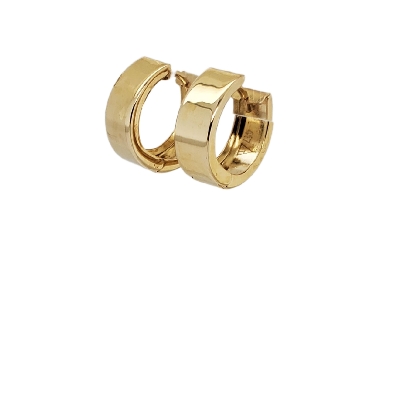 Gold Huggie Earring  10KT Yellow; White OR Rose

(5.5mm x 14.5mm)  