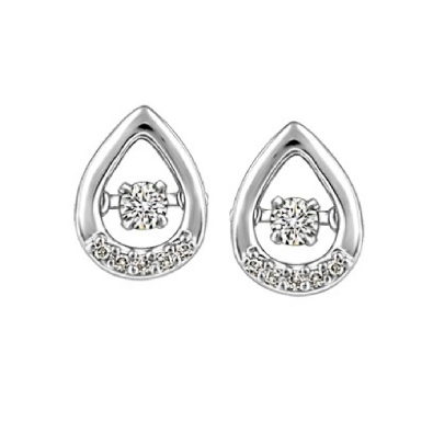   Love In Motion   Canadian Diamond Earrings 0.13ctw
10KT White Go...