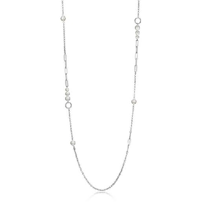 ELLE
  Gem Clip   Necklace
White Shell Pearl
4; 5 &amp; 6mm pearls
...