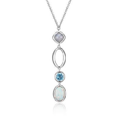 ELLE
  Mirage   Necklace
Created Opal; Bl Lace Agate; Bl Topaz 
...