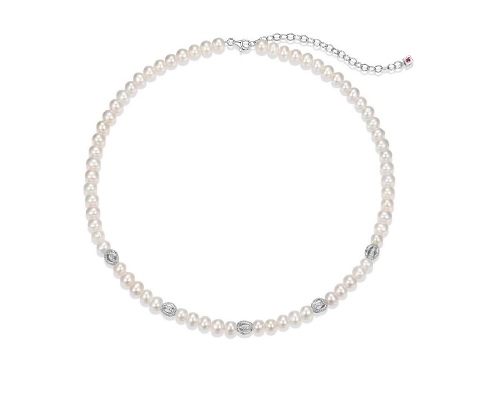 ELLE
  Luna   Necklace
Genuine White Pearl
CZ/Silver/Palladium/R...