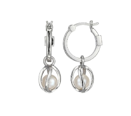 ELLE
  Luna   Hoop Earrings
Genuine White Pearl
Silver/Palladium...