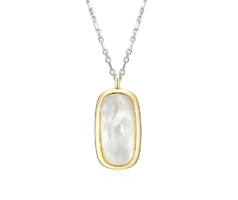 ELLE
  Allure   Necklace
White Mother Of Pearl Cushion 
Silver/P...
