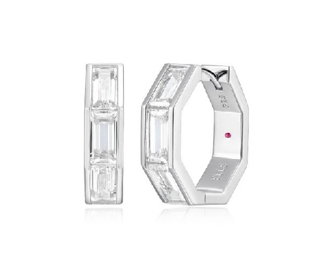 ELLE
  Baguette   Hoop Earrings
w/CZ
16.3mm
CZ/Silver/Palladium...