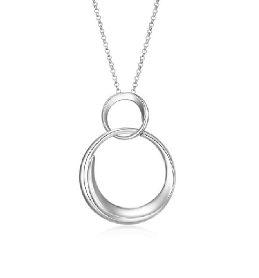 ELLE
  Swirl   Necklace
Silver/Palladium/Rhodium
Rolo Chain
28 ...