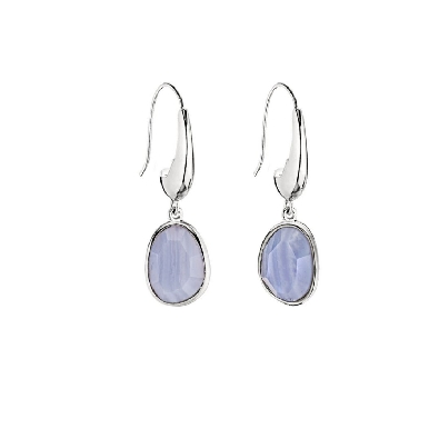 ELLE
  Sugar Melon   Earrings
Blue Lace Agate
CZ/Silver/Palladiu...