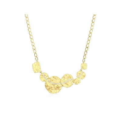 ELLE
  Galaxy   Horizontal Necklace 
CZ /18Kt Yellow Gold Plated ...