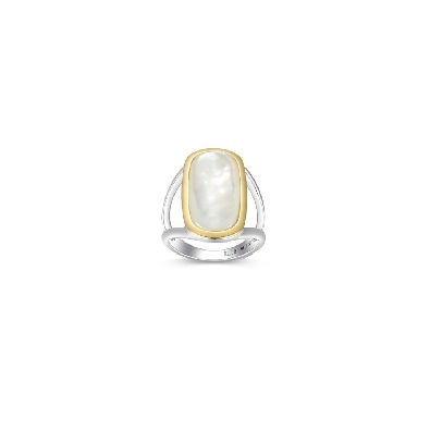 ELLE
  Allure   Ring
White Mother Of Pearl Emerald Cushion Shape...