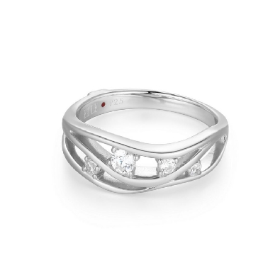 ELLE
  Between   Ring
w/CZ
Silver/Palladium/Rhodium
Size 6

E...
