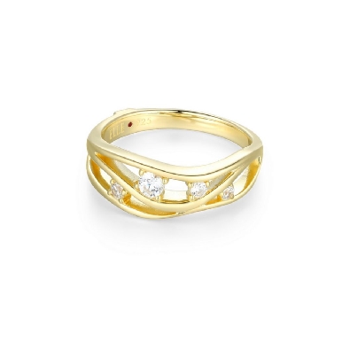 ELLE
  Between   Triple Layered Ring
CZ/Silver/Gold Plated
Size ...