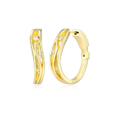 ELLE
  Between   Triple Layered Hoop Earrings
CZ/Silver/Gold Plat...