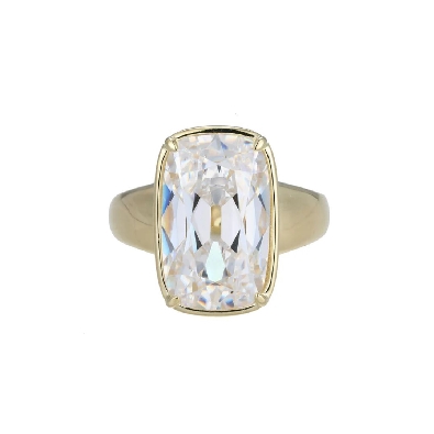 ELLE
  Serenelle   Ring
16x10mm Emerald Cushion
CZ/Silver/Yellow...