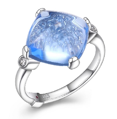 ELLE
Dark Blue Quartz Ring
Size 6; 7; 8
Synthetic
Silver

Eac...