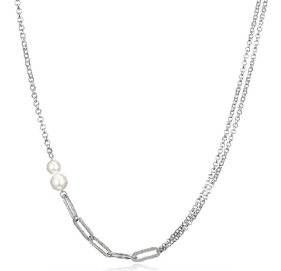 ELLE
  Gem Clip   Paper Clip Pearl
Double Chain Necklace 16  +2  ...