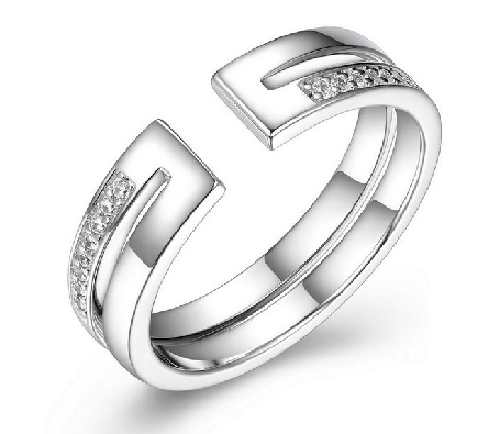ELLE
  Horizon   Double Band Open Ring
5.5mm
Size 7
CZ/Silver/P...