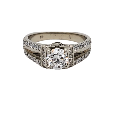 19KT WG Canadian Diamond Ring 1.49ctw
CS: 0.75ct SI2; F; Ex (Heart...