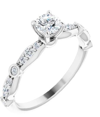  Vintage-Inspried Diamond Engagement Ring 
14KT WG 0.52ctw

CS: ...