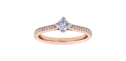 Maple Leaf Diamonds&trade; Engagment Ring 0.50ctw
14KT Rose Gold/White...