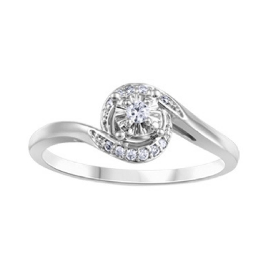 Canadian Diamond Engagemnt Ring 0.083ctw
10KT White Gold  

*Rin...
