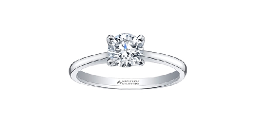 Maple Leaf Diamonds&trade; Solitaire Diamond Ring 1.01ct
14KT White Go...