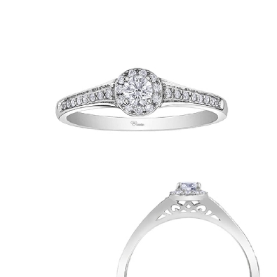 Canadian Diamond Centre Halo Engagement Ring from the   I Am Canadi...