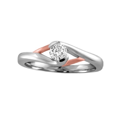 Canadian Diamond Engagement Ring 0.25ct
14KT White &amp; Rose Gold

...