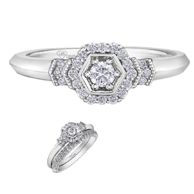 Canadian Diamond Ring 0.20ctw
10KT White Gold
(Also pictured with...