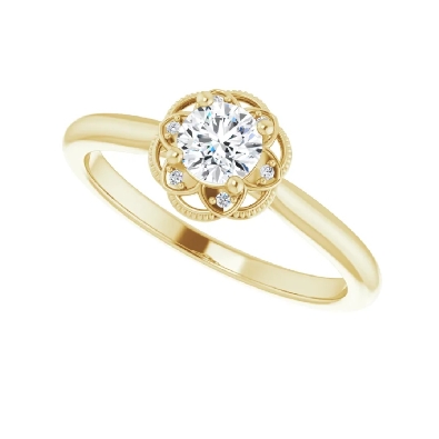 Diamond Halo Engagement Ring 0.318ct
10KT Yellow Gold

Centre Di...