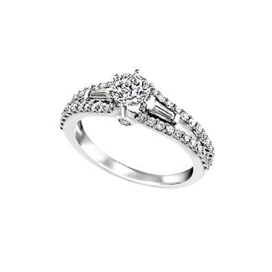 Canadian Centre Diamond Engagement Ring 0.87ctw
14KT White Gold
C...