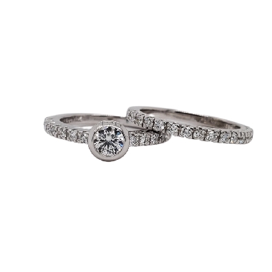 14KT WG Engagement Ring 
CS: .30ct  SS .21ctw


Pictured with M...